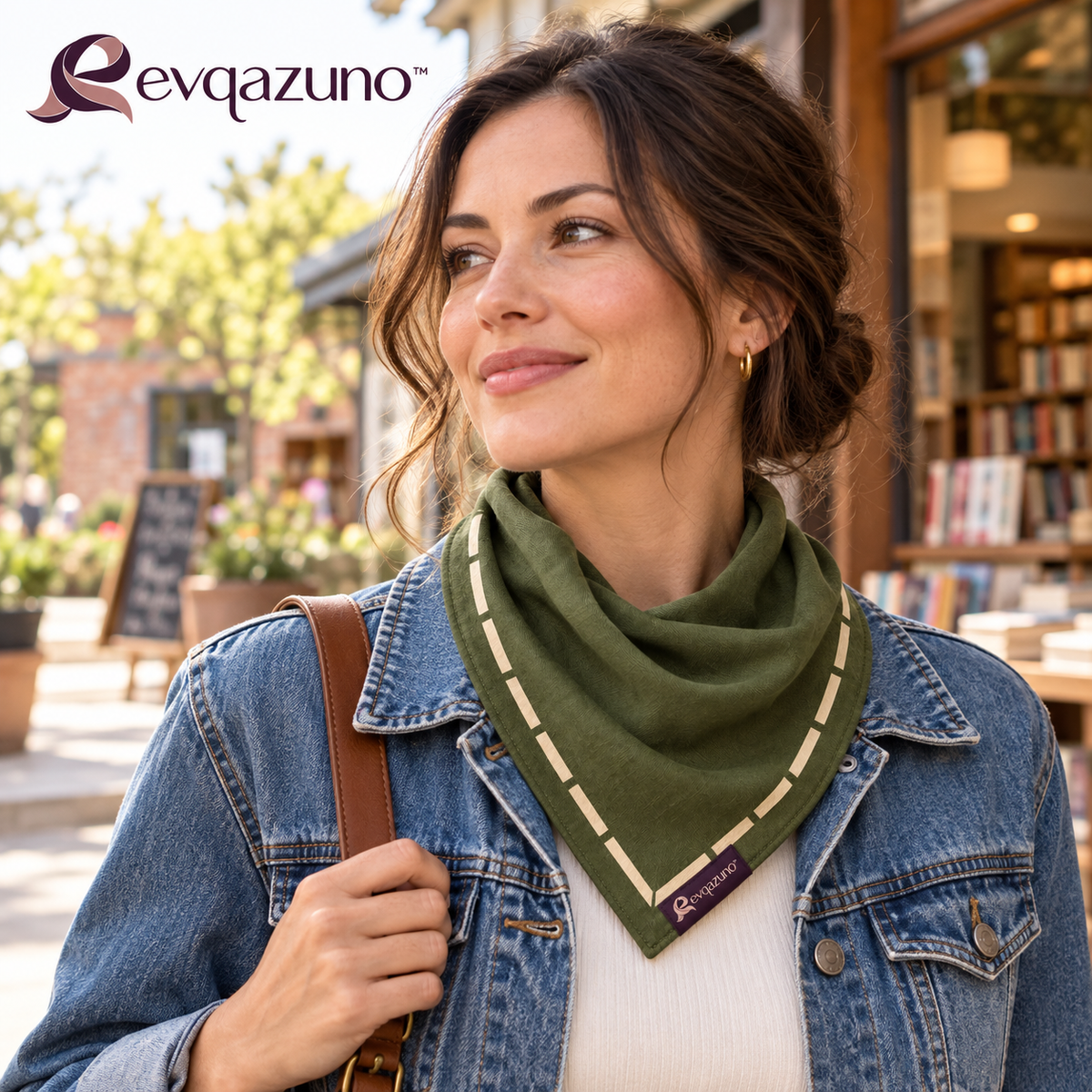 Evqazuno™ Olive Fold Snap Neckerchief Styling