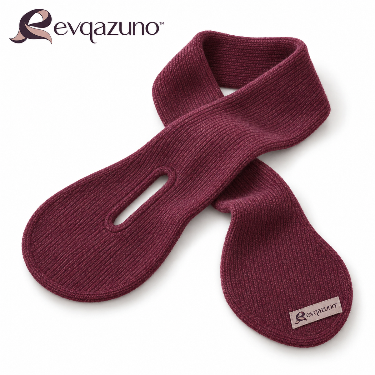 Evqazuno™ Berry Interlace Keyhole Scarf Product