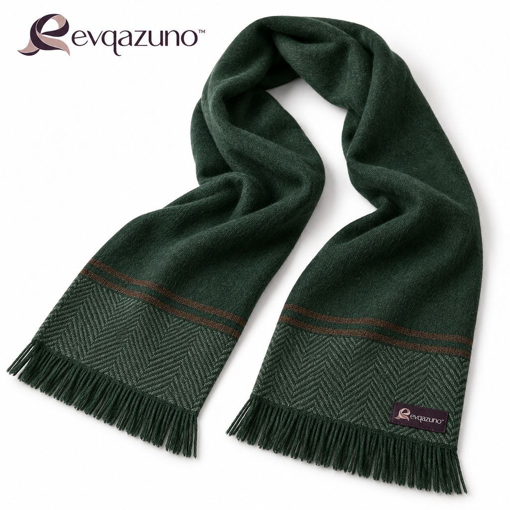 Evqazuno™ Pine Herringbone Panel Scarf Product