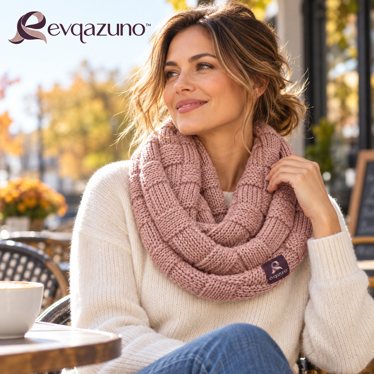Evqazuno™ Rose Basket Loop Scarf Styling