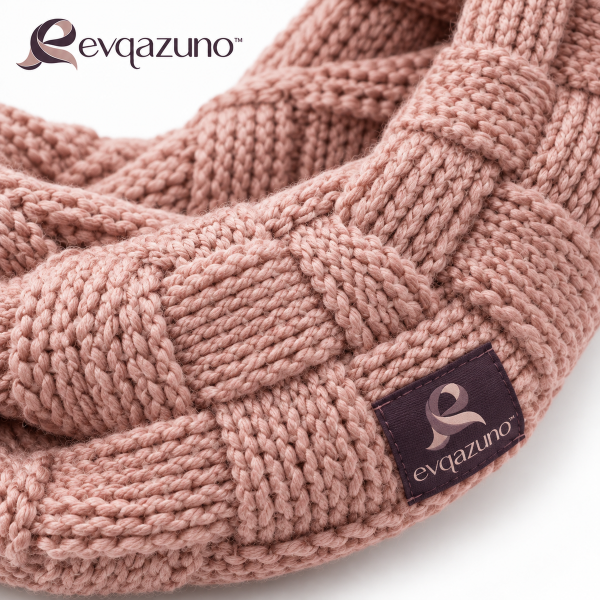 Evqazuno™ Rose Basket Loop Scarf Detail