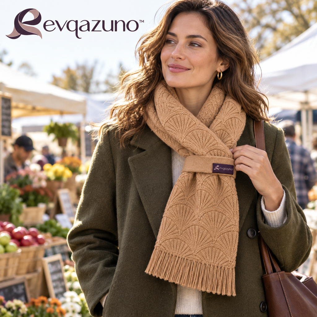 Evqazuno™ Camel Fan Passage Scarf Styling