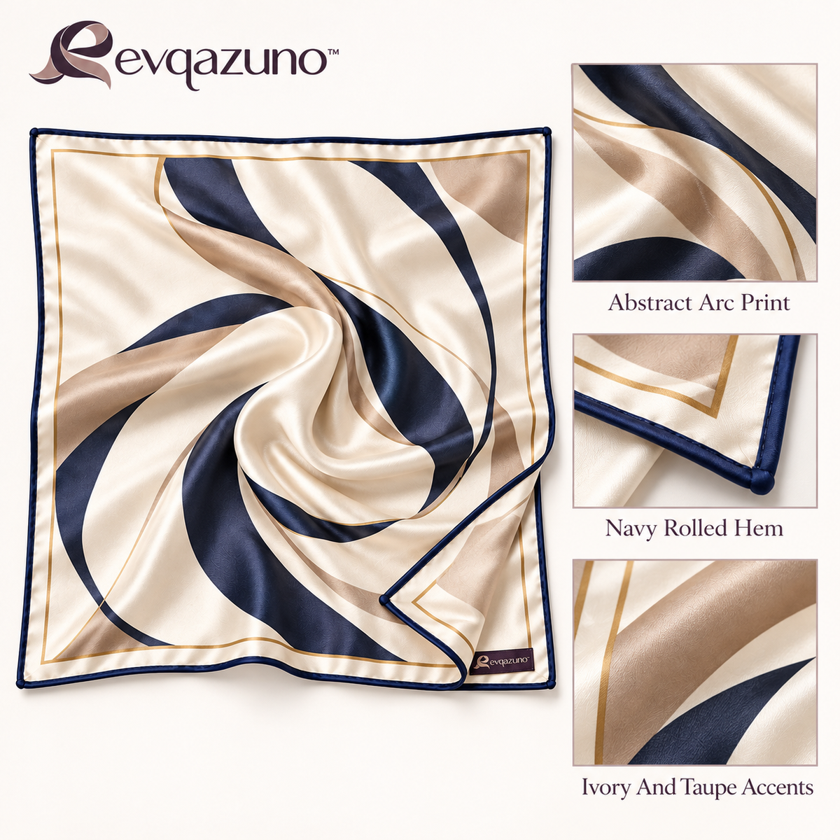 Evqazuno™ Moon Arc Square Scarf Overview