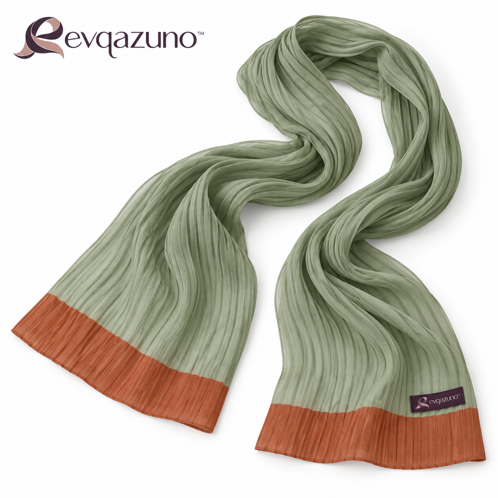 Evqazuno™ Sage Pleat Drift Scarf Product
