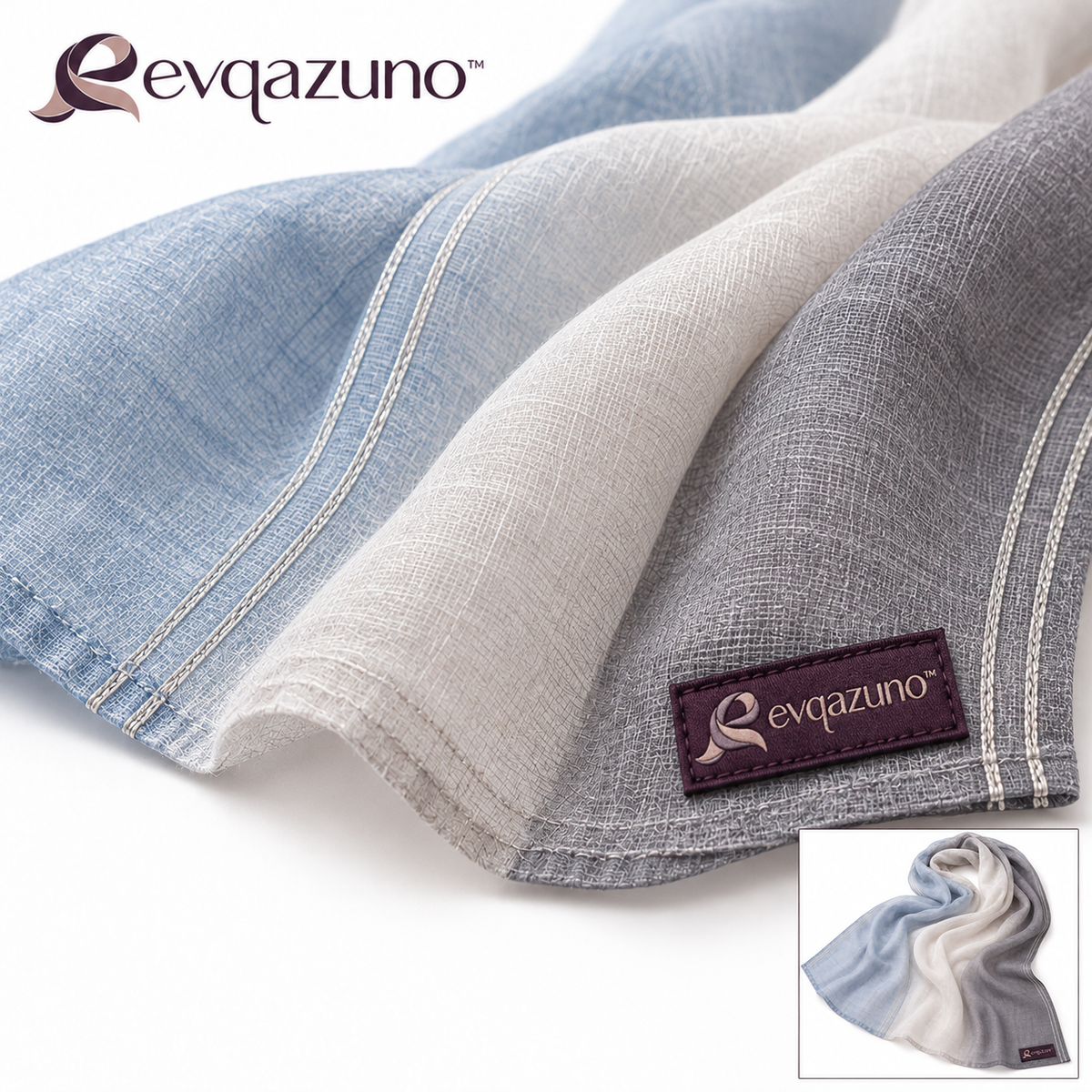 Evqazuno™ Mist Horizon Gradient Scarf Detail